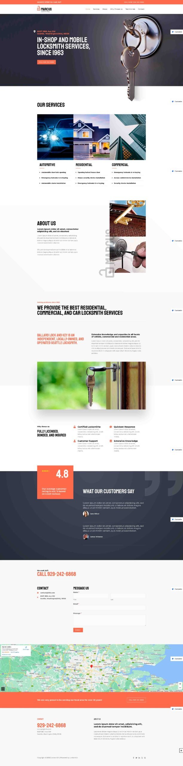 diseño pagina web cerrajeria