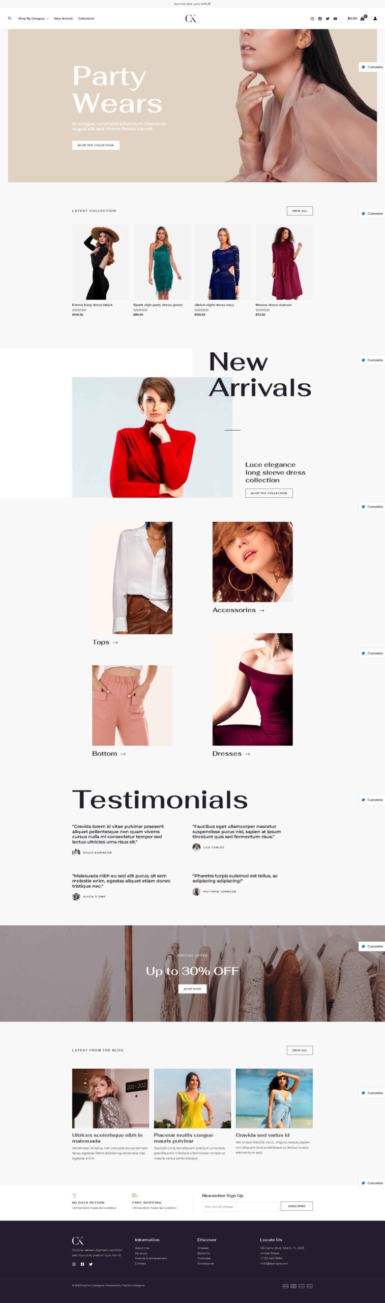 diseño pagina web mujer moda